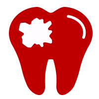 Symbol Loch im Zahn